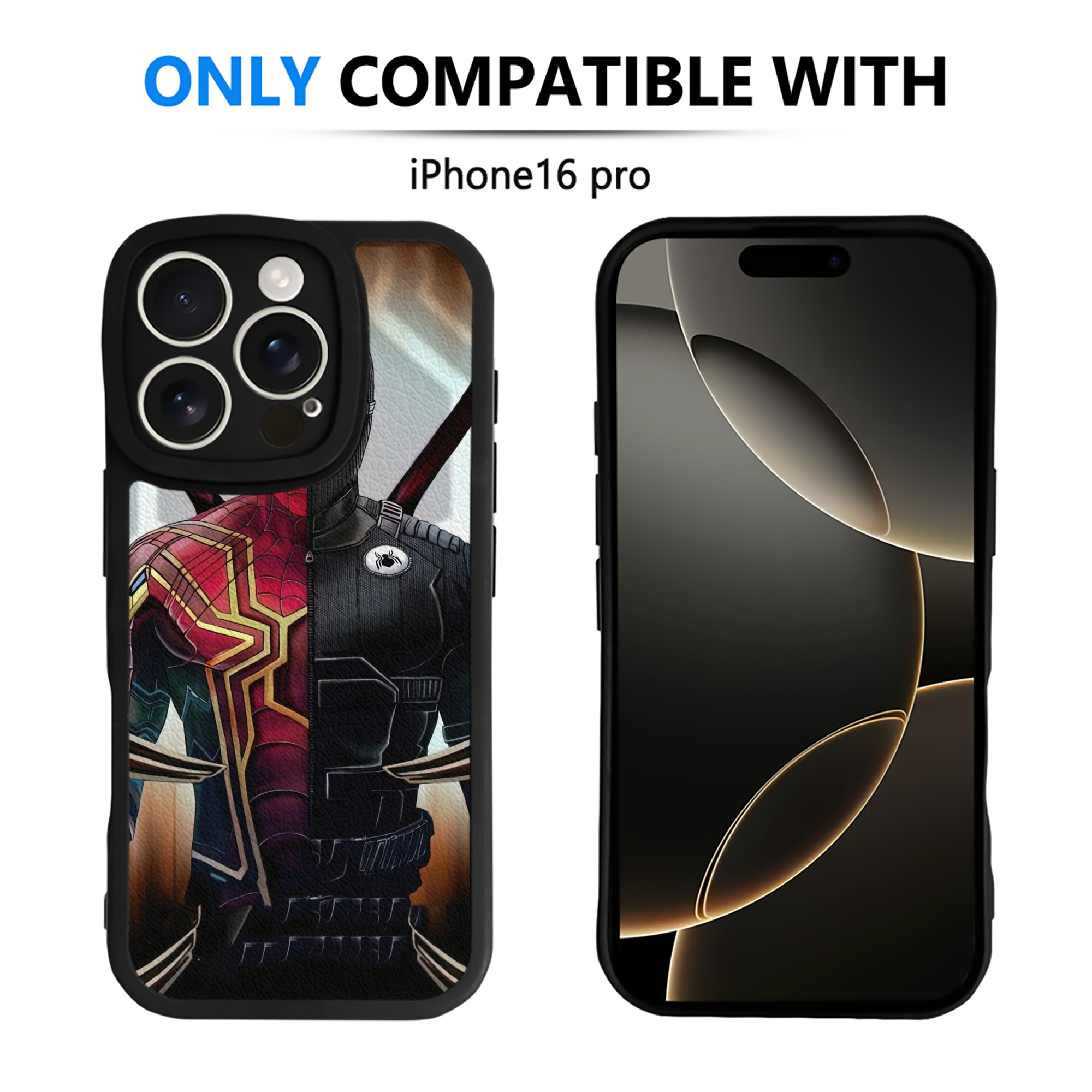 Spider Man スパイダーマン 【iPhone 16シリーズ対応】シリコンスマホケース（レザー調） 材質：シリコン